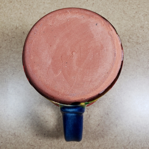 Hand-Painted Red Tulip Terra Cotta Mug - Picture 9 of 10